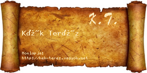 Kék Teréz névjegykártya